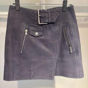 The Kooples leather skirt dark grey